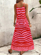 Vestido Longo Estampa de Onça Costa Serena com Alças Finas — fotografia 120 | Mar & Pérola