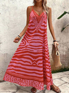 Vestido Longo Estampa de Onça Costa Serena com Alças Finas — fotografia 121 | Mar & Pérola