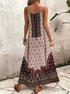 Vestido Longo Estampa de Onça Costa Serena com Alças Finas — fotografia 127 | Mar & Pérola