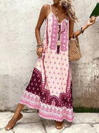 Vestido Longo Estampa de Onça Costa Serena com Alças Finas — fotografia 140 | Mar & Pérola