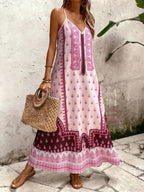 Vestido Longo Estampa de Onça Costa Serena com Alças Finas — fotografia 145 | Mar & Pérola