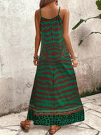 Vestido Longo Estampa de Onça Costa Serena com Alças Finas — fotografia 169 | Mar & Pérola