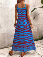 Vestido Longo Estampa de Onça Costa Serena com Alças Finas — fotografia 176 | Mar & Pérola