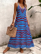 Vestido Longo Estampa de Onça Costa Serena com Alças Finas — fotografia 181 | Mar & Pérola