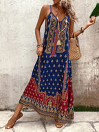 Vestido Longo Estampa de Onça Costa Serena com Alças Finas — fotografia 182 | Mar & Pérola