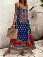 Vestido Longo Estampa de Onça Costa Serena com Alças Finas — fotografia 185 | Mar & Pérola