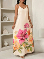 Vestido Longo Floral Decote V Flor de Maré com Aplicação de Rosa 3D — fotografia 57 | Mar & Pérola
