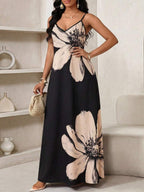 Vestido Longo Floral Decote V Flor de Maré com Aplicação de Rosa 3D — fotografia 63 | Mar & Pérola