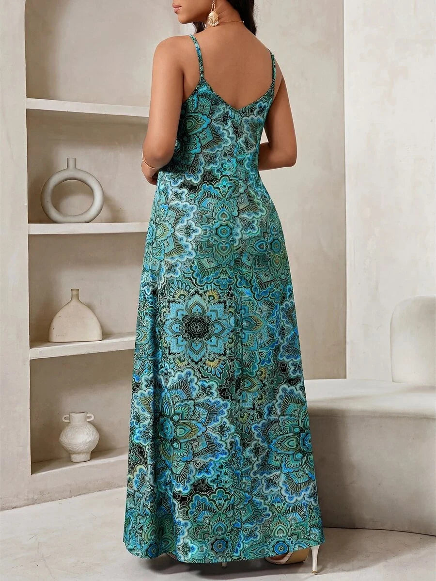 Vestido Longo Floral Decote V Flor de Maré com Aplicação de Rosa 3D — fotografia 79 | Mar & Pérola