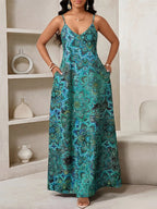 Vestido Longo Floral Decote V Flor de Maré com Aplicação de Rosa 3D — fotografia 81 | Mar & Pérola