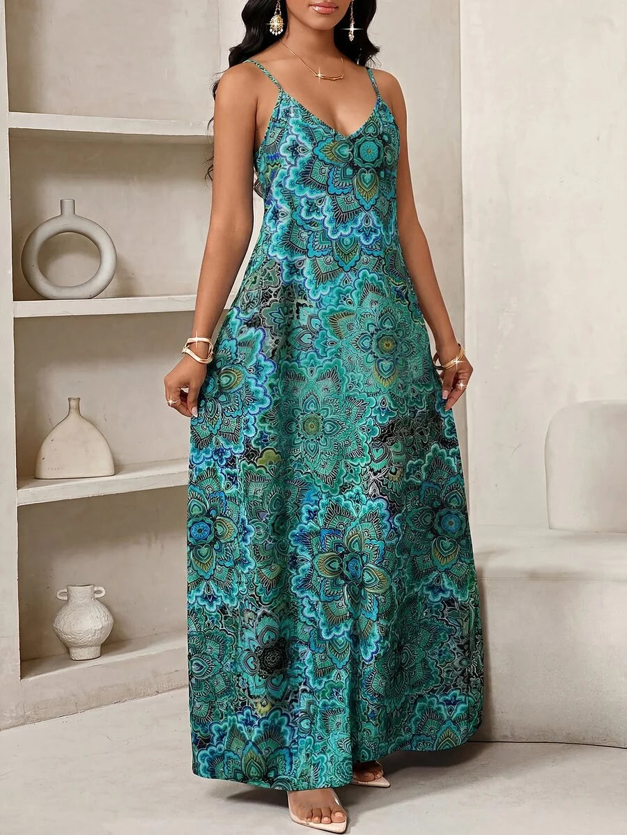 Vestido Longo Floral Decote V Flor de Maré com Aplicação de Rosa 3D — fotografia 82 | Mar & Pérola