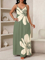 Vestido Longo Floral Decote V Flor de Maré com Aplicação de Rosa 3D — fotografia 95 | Mar & Pérola