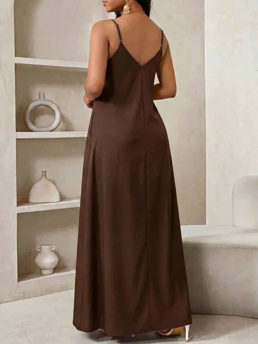 Vestido Longo Floral Decote V Flor de Maré com Aplicação de Rosa 3D — fotografia 98 | Mar & Pérola