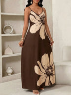 Vestido Longo Floral Decote V Flor de Maré com Aplicação de Rosa 3D — fotografia 99 | Mar & Pérola