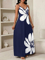 Vestido Longo Floral Decote V Flor de Maré com Aplicação de Rosa 3D — fotografia 104 | Mar & Pérola