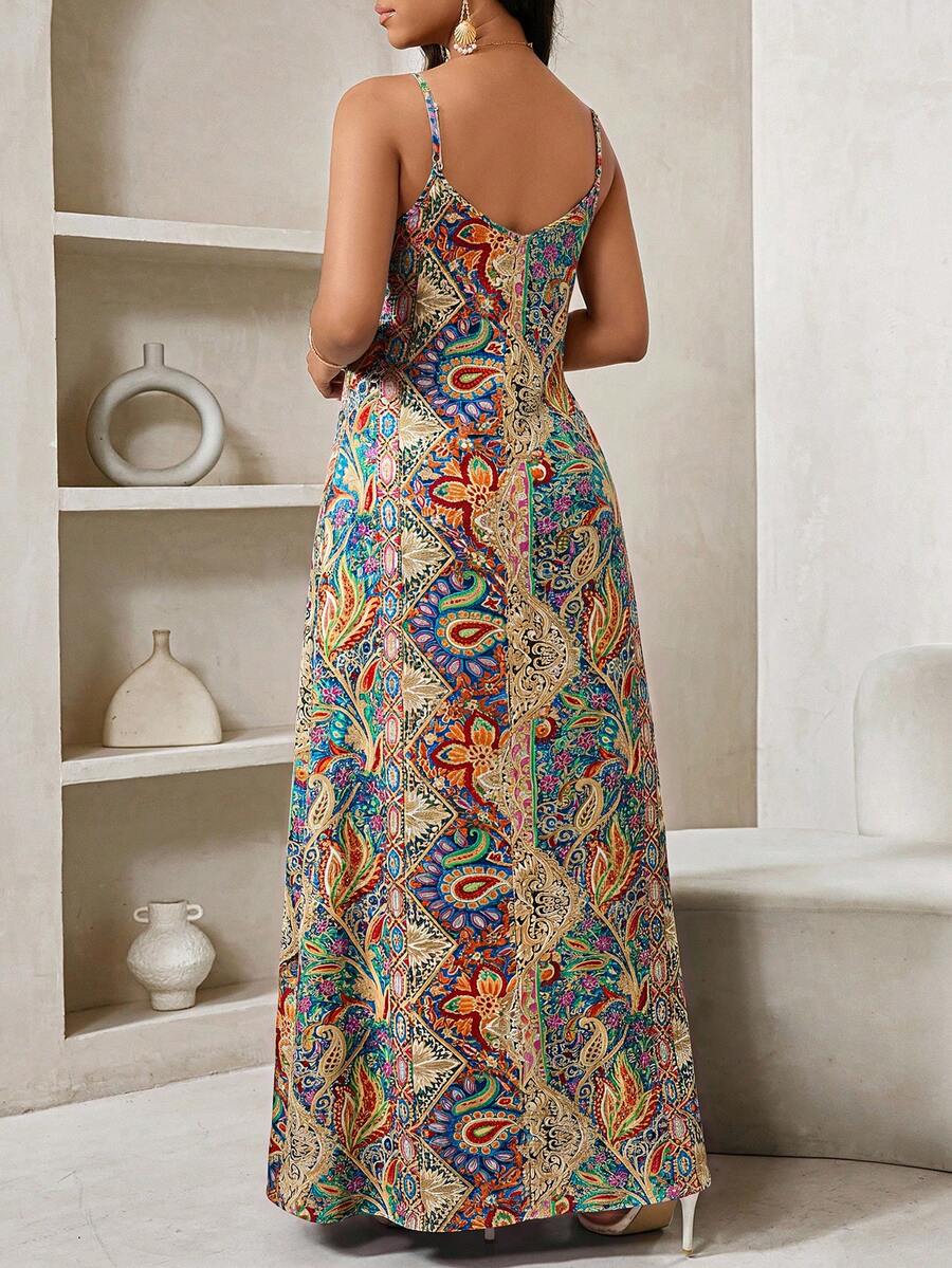 Vestido Longo Floral Decote V Flor de Maré com Aplicação de Rosa 3D — fotografia 122 | Mar & Pérola