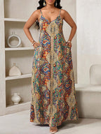 Vestido Longo Floral Decote V Flor de Maré com Aplicação de Rosa 3D — fotografia 124 | Mar & Pérola