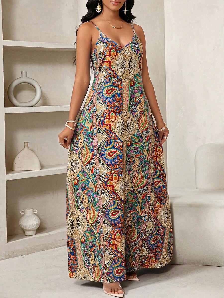 Vestido Longo Floral Decote V Flor de Maré com Aplicação de Rosa 3D — fotografia 125 | Mar & Pérola