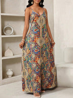 Vestido Longo Floral Decote V Flor de Maré com Aplicação de Rosa 3D — fotografia 125 | Mar & Pérola