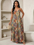 Vestido Longo Floral Decote V Flor de Maré com Aplicação de Rosa 3D — fotografia 127 | Mar & Pérola