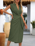 Vestido Longo Maré de Verão com Cintura Torcida e Bainha Franzida — fotografia 10 | Mar & Pérola