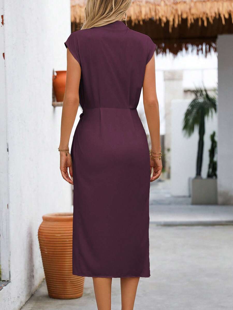 Vestido Longo Maré de Verão com Cintura Torcida e Bainha Franzida — fotografia 33 | Mar & Pérola