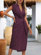 Vestido Longo Maré de Verão com Cintura Torcida e Bainha Franzida — fotografia 36 | Mar & Pérola