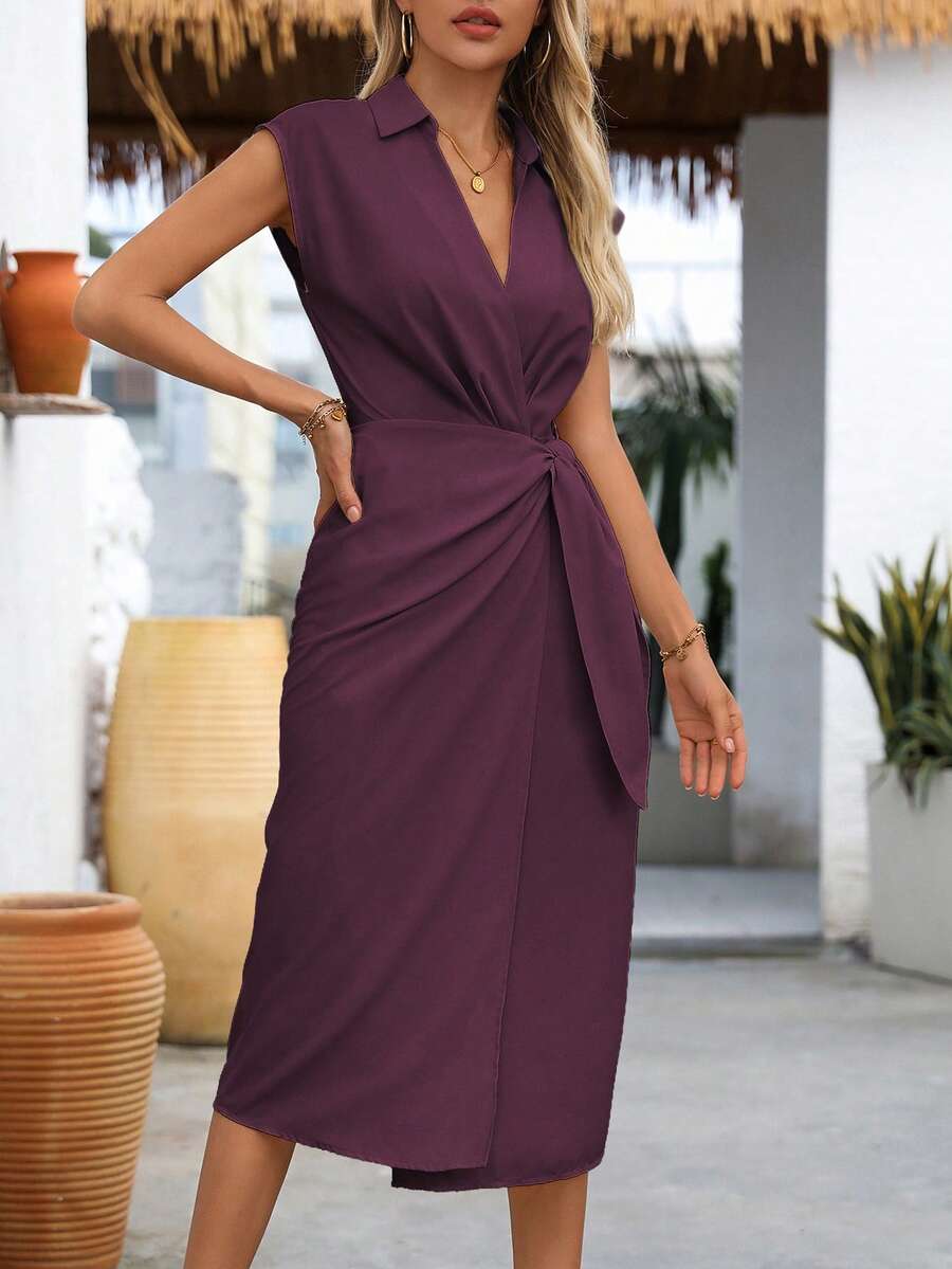 Vestido Longo Maré de Verão com Cintura Torcida e Bainha Franzida — fotografia 36 | Mar & Pérola
