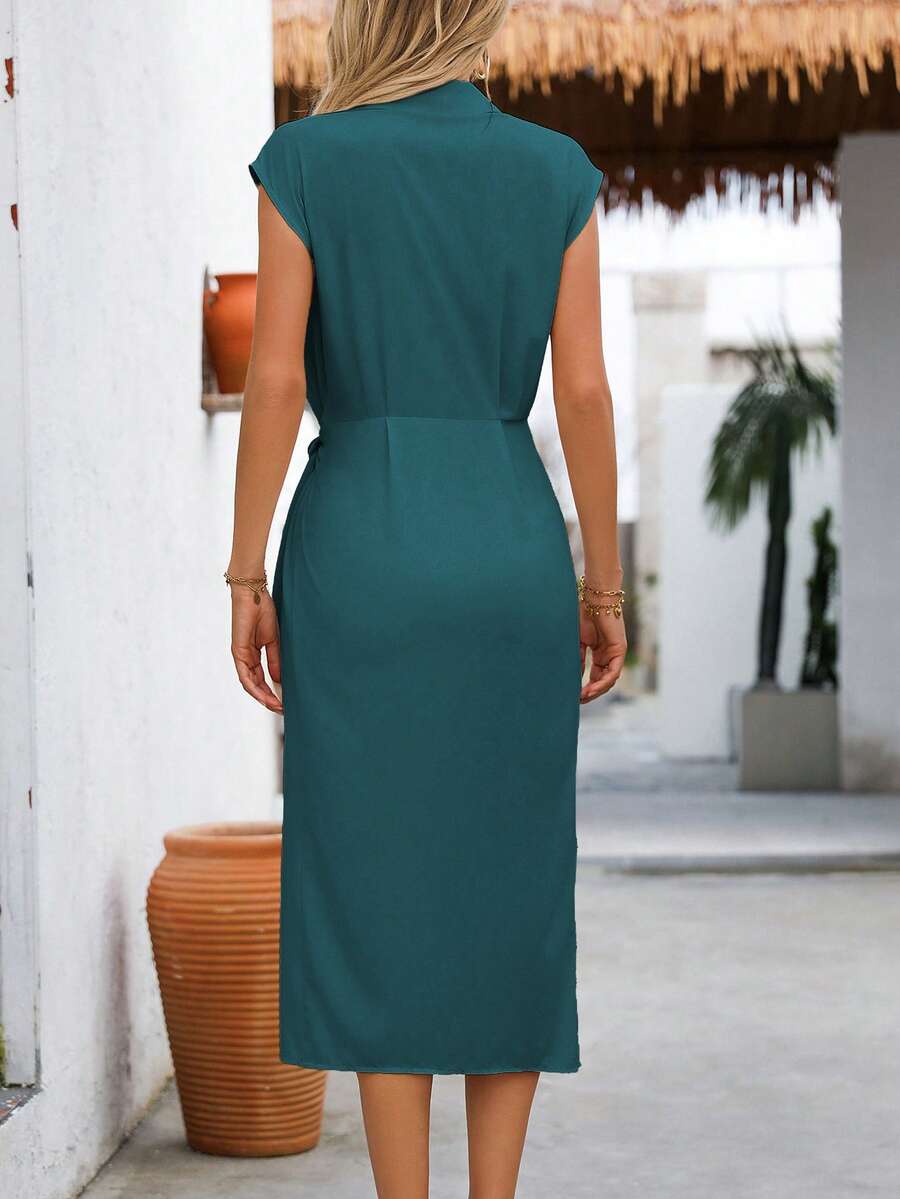 Vestido Longo Maré de Verão com Cintura Torcida e Bainha Franzida — fotografia 39 | Mar & Pérola