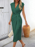 Vestido Longo Maré de Verão com Cintura Torcida e Bainha Franzida — fotografia 56 | Mar & Pérola