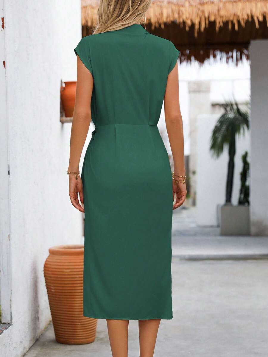 Vestido Longo Maré de Verão com Cintura Torcida e Bainha Franzida — fotografia 57 | Mar & Pérola