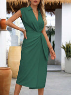 Vestido Longo Maré de Verão com Cintura Torcida e Bainha Franzida — fotografia 61 | Mar & Pérola