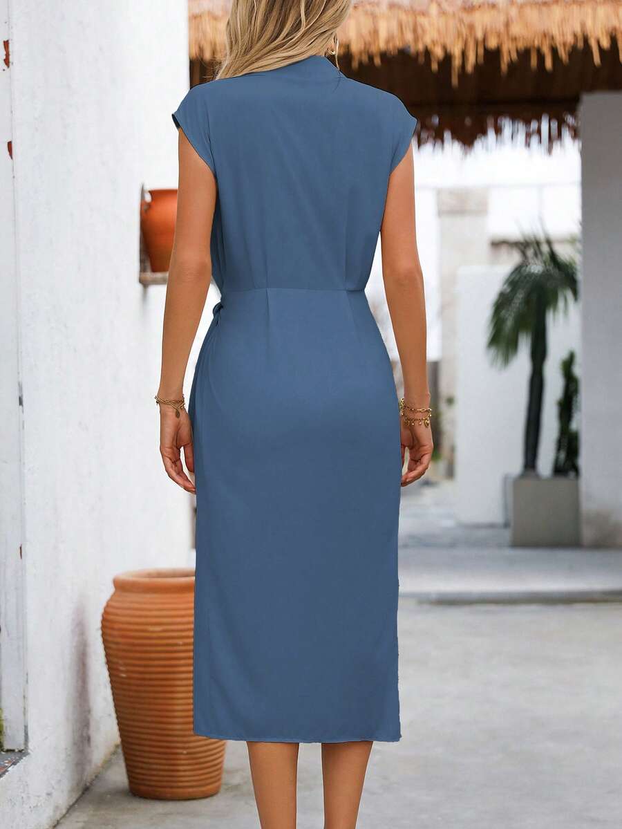 Vestido Longo Maré de Verão com Cintura Torcida e Bainha Franzida — fotografia 69 | Mar & Pérola