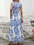 Vestido Longo Poá Enseada com Gola Redonda e Cinto — fotografia 13 | Mar & Pérola