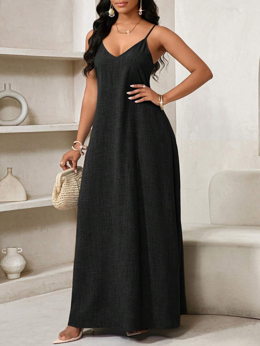 Vestido Maxi Boho de Alças Brisa Boho com Costas Abertas e Bolsos — fotografia 13 | Mar & Pérola