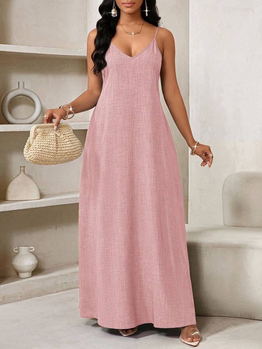 Vestido Maxi Boho de Alças Brisa Boho com Costas Abertas e Bolsos — fotografia 24 | Mar & Pérola