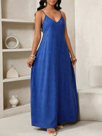 Vestido Maxi Boho de Alças Brisa Boho com Costas Abertas e Bolsos — fotografia 32 | Mar & Pérola