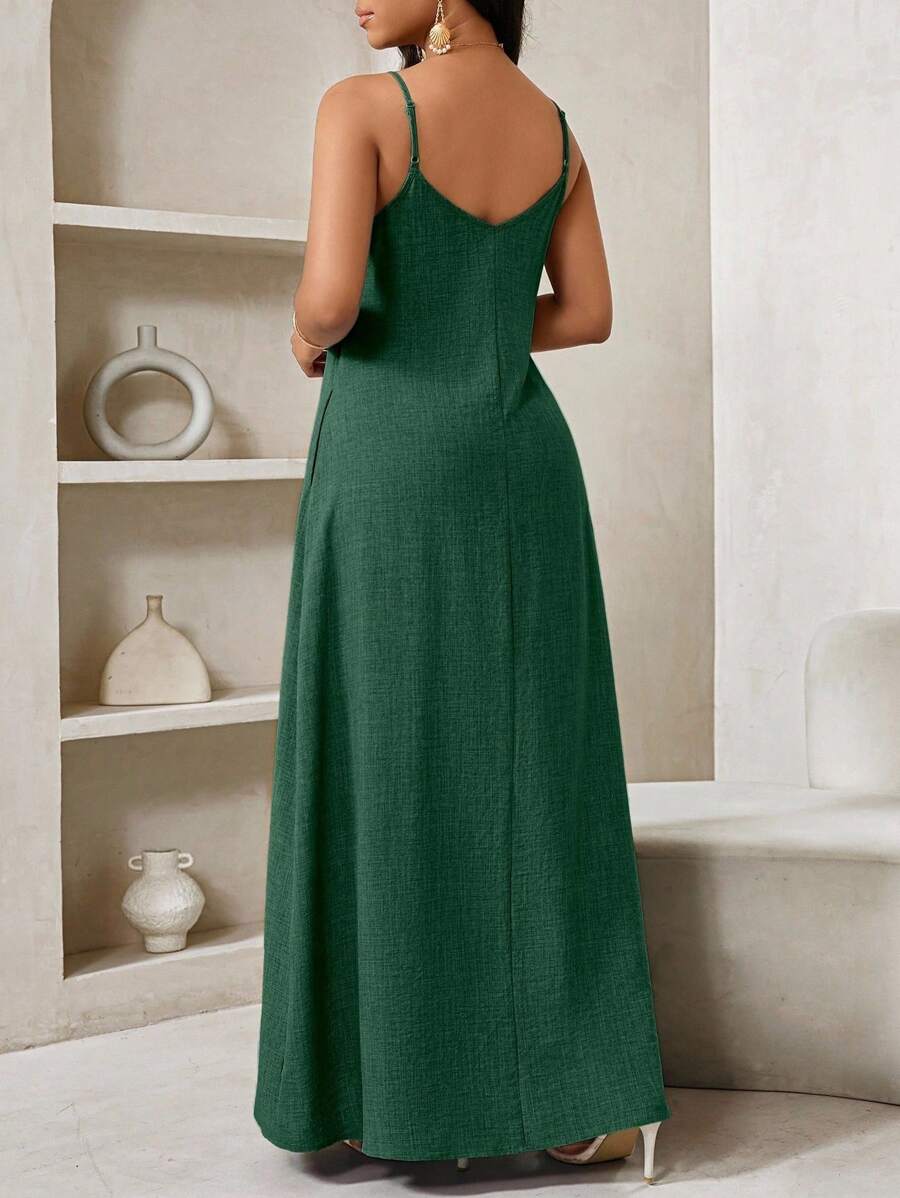 Vestido Maxi Boho de Alças Brisa Boho com Costas Abertas e Bolsos — fotografia 36 | Mar & Pérola