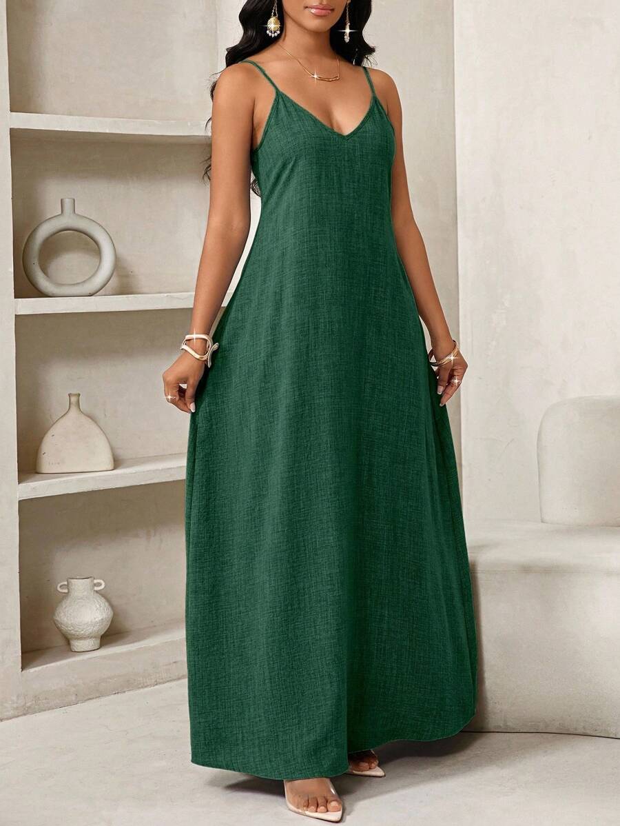 Vestido Maxi Boho de Alças Brisa Boho com Costas Abertas e Bolsos — fotografia 39 | Mar & Pérola
