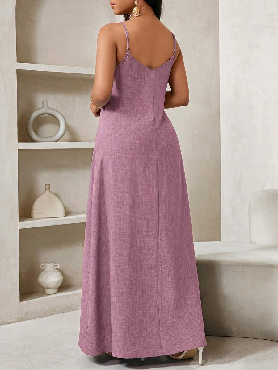 Vestido Maxi Boho de Alças Brisa Boho com Costas Abertas e Bolsos — fotografia 57 | Mar & Pérola