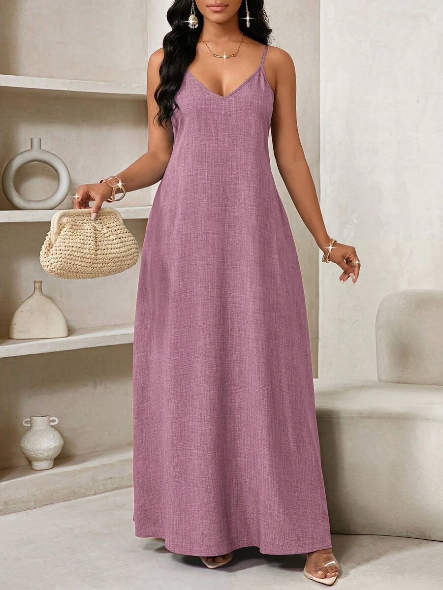 Vestido Maxi Boho de Alças Brisa Boho com Costas Abertas e Bolsos — fotografia 58 | Mar & Pérola