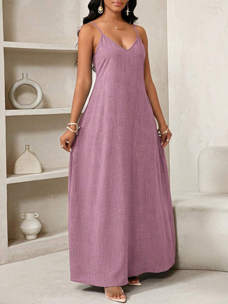 Vestido Maxi Boho de Alças Brisa Boho com Costas Abertas e Bolsos — fotografia 60 | Mar & Pérola