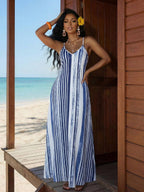 Vestido Maxi Boho de Alças Brisa Boho com Costas Abertas e Bolsos — fotografia 63 | Mar & Pérola