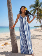 Vestido Maxi Boho de Alças Brisa Boho com Costas Abertas e Bolsos — fotografia 66 | Mar & Pérola
