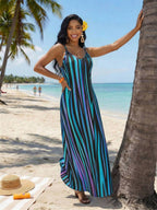 Vestido Maxi Boho de Alças Brisa Boho com Costas Abertas e Bolsos — fotografia 71 | Mar & Pérola
