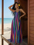 Vestido Maxi Boho de Alças Brisa Boho com Costas Abertas e Bolsos — fotografia 75 | Mar & Pérola