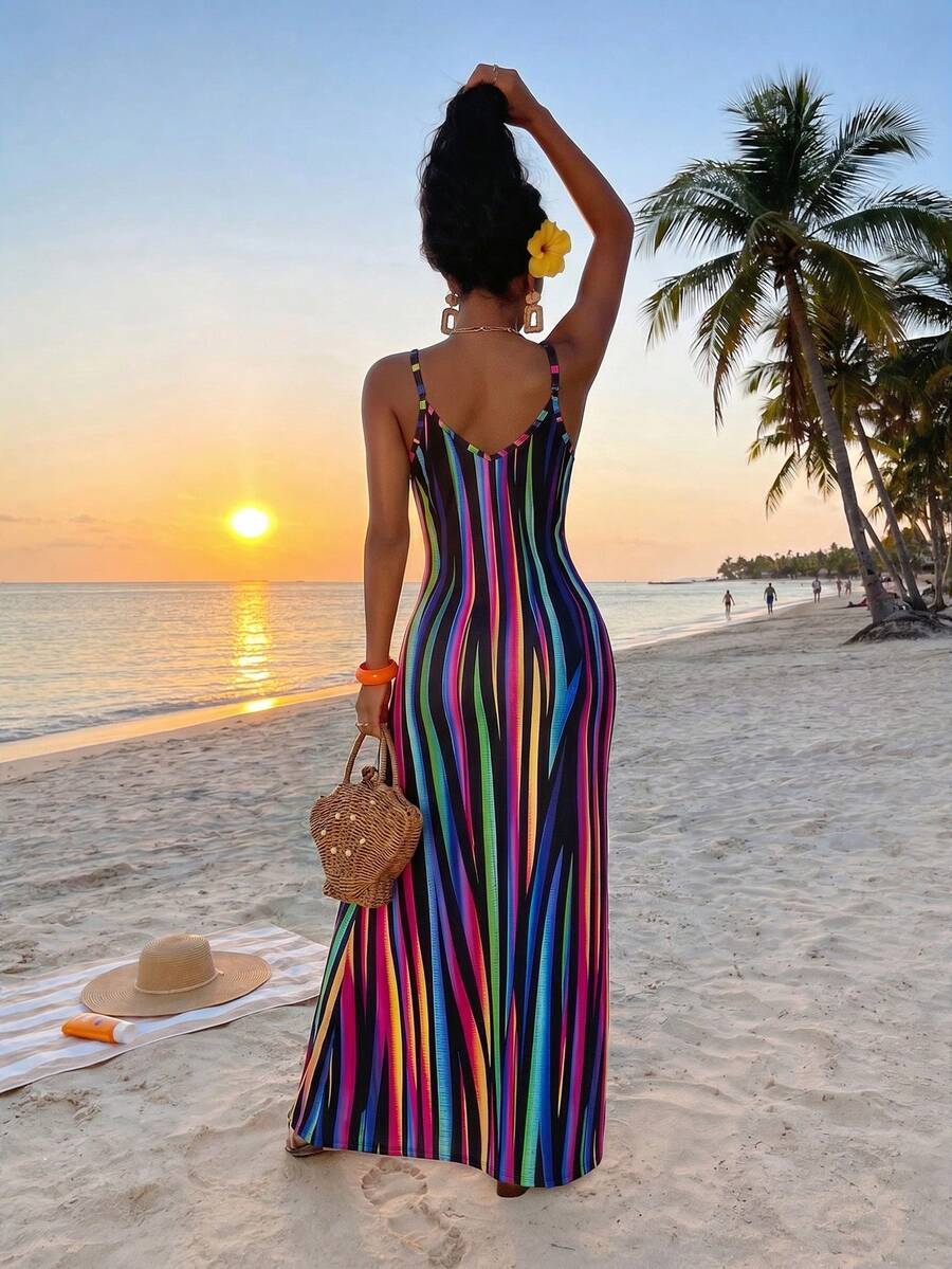 Vestido Maxi Boho de Alças Brisa Boho com Costas Abertas e Bolsos — fotografia 76 | Mar & Pérola