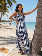 Vestido Maxi Boho de Alças Brisa Boho com Costas Abertas e Bolsos — fotografia 85 | Mar & Pérola