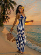 Vestido Maxi Boho de Alças Brisa Boho com Costas Abertas e Bolsos — fotografia 86 | Mar & Pérola