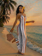 Vestido Maxi Boho de Alças Brisa Boho com Costas Abertas e Bolsos — fotografia 89 | Mar & Pérola
